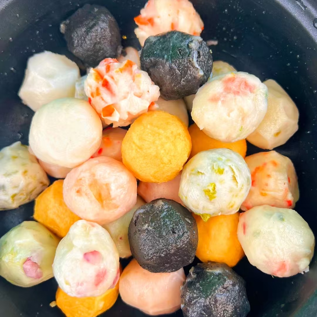 【大姑姐】手工七彩海鲜丸子（500g/包）火锅烧烤煲汤食材鱼丸虾丸