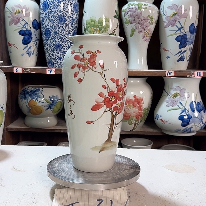 瓶高32红梅花新款陶瓷陶瓷