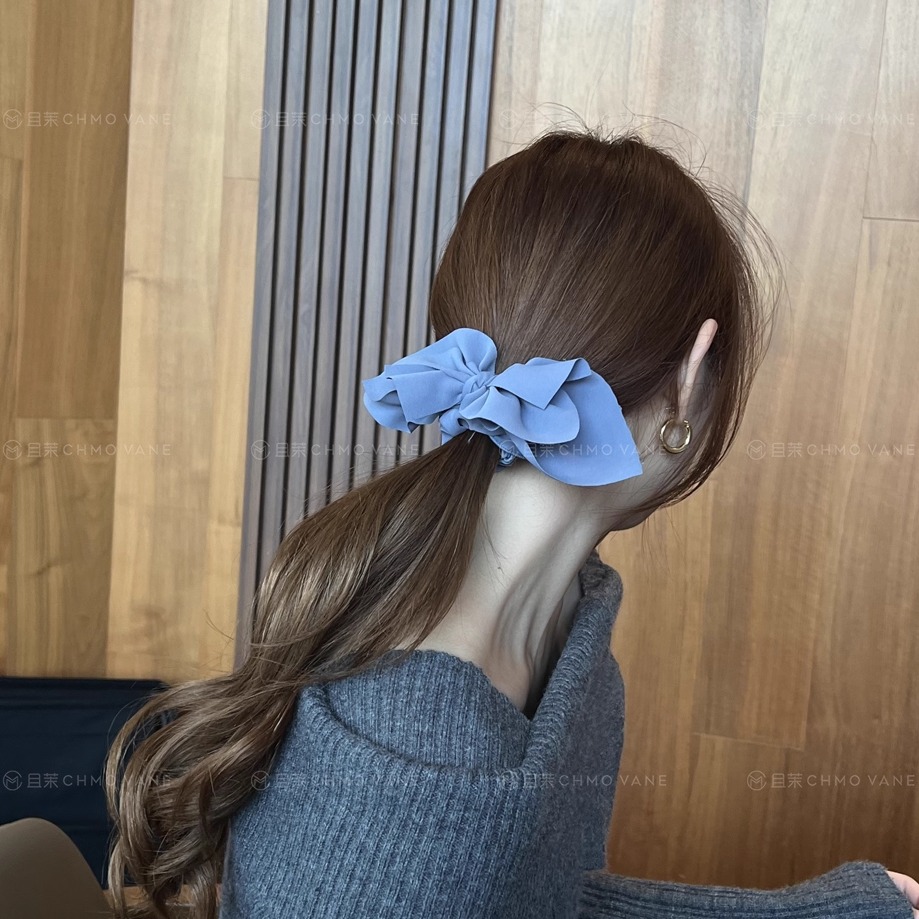 且茉~泡菜国韩剧女主~通勤日常蝴蝶结肠圈马尾发圈新