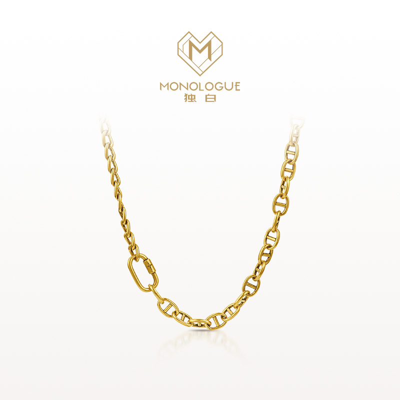 【MONOLOGUE独白】链金主义金猪鼻子黄金项链@MR919