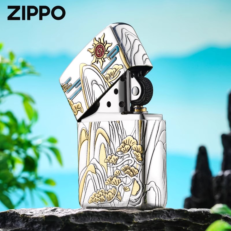 zippo正品打火机千里江山图盔甲DYJ1【小宇专属】