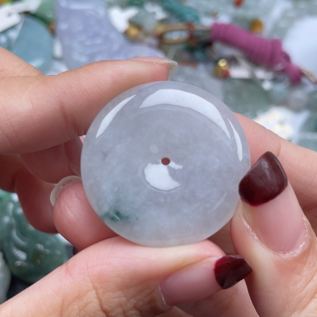 翡翠颈饰未镶嵌纯天然a货缅甸翡翠包邮