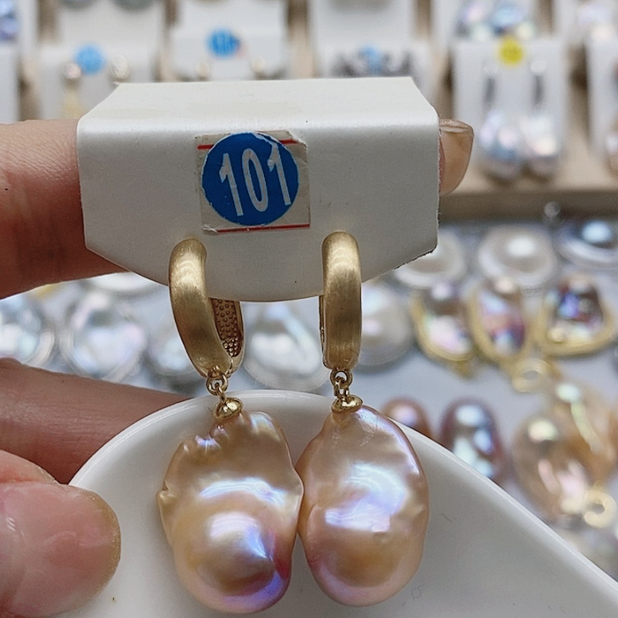 【闪购商品】淡水珍珠耳饰银S925镶嵌