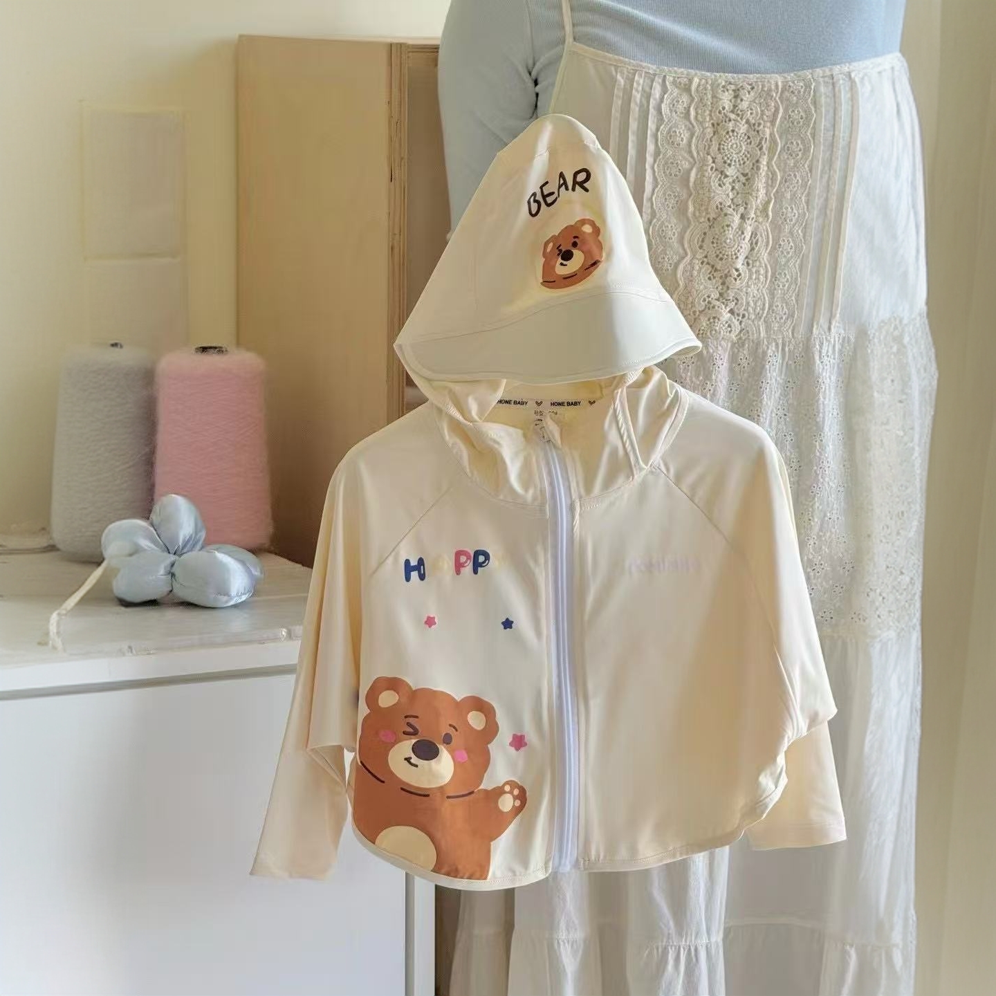 连帽带帽檐外套冰凉带防晒指数透气夏季