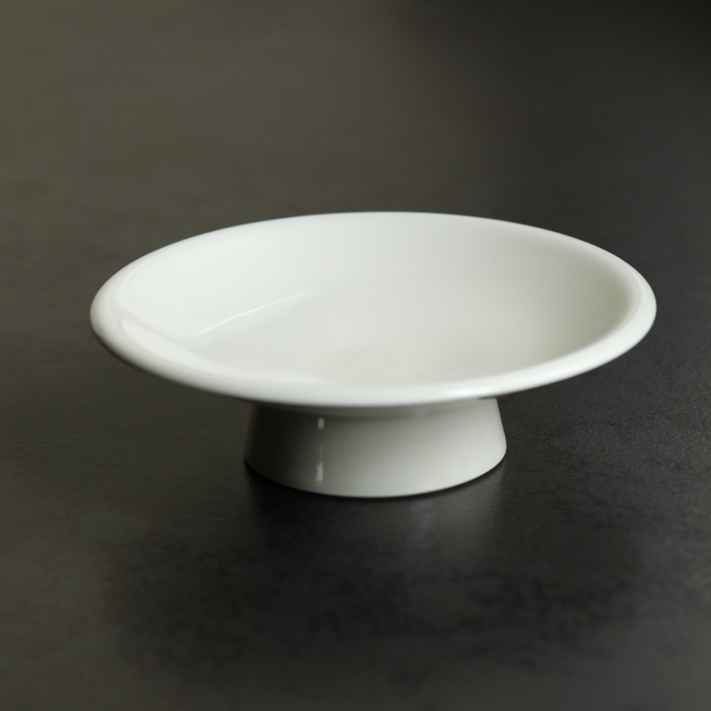 集物华竞拍 I 戴佳威 定窑白 高足壶承（赏盘）高4.5cm直径15.5cm