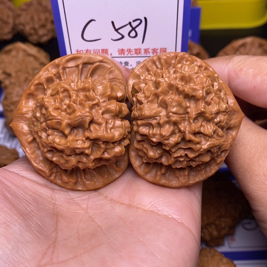 文玩核桃把件49官帽c581