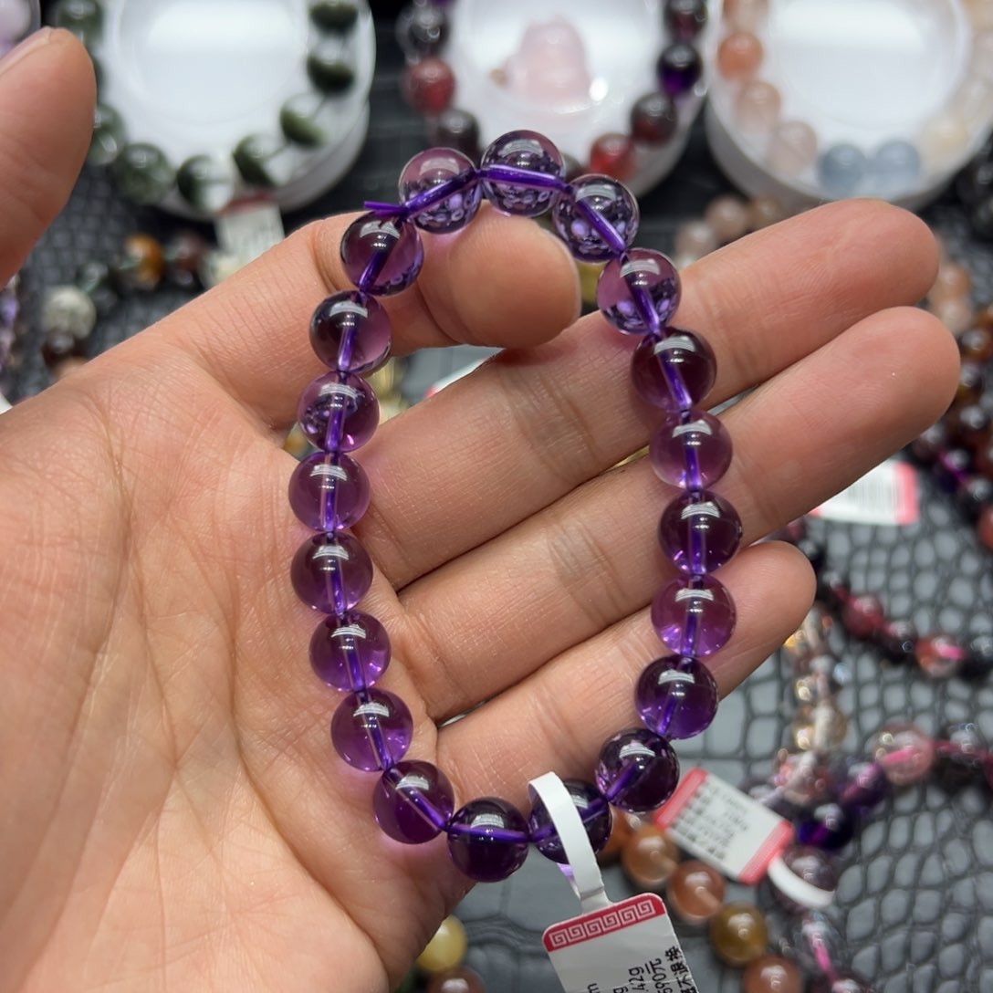 水晶手链未镶嵌好看