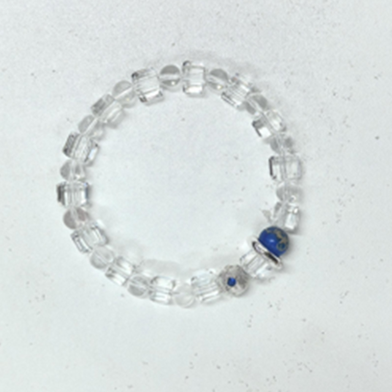 九华山特色蓝晶灵6-8mm手串SJ0008