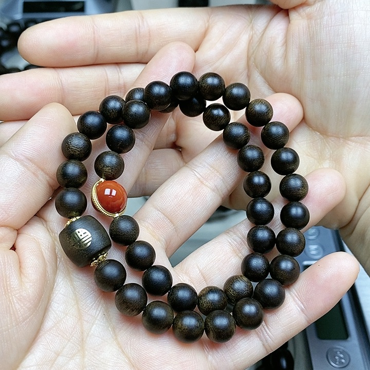 沉香手串岁**好越南芽庄白棋楠