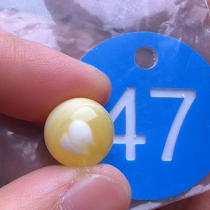 未镶嵌蜜蜡裸石花粉12m m