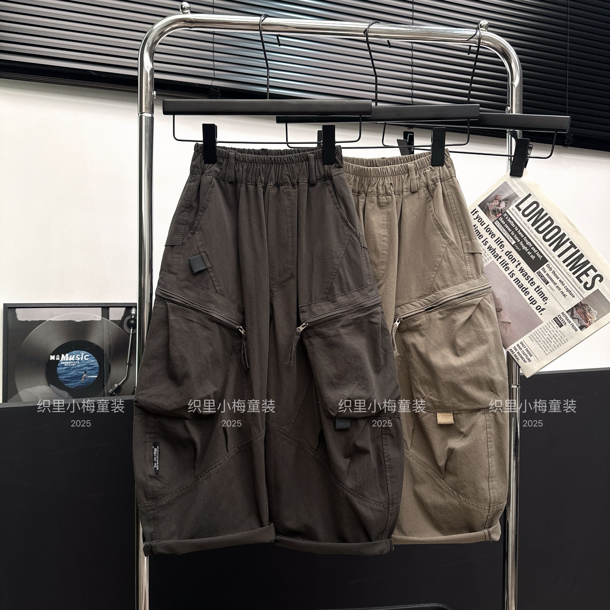 【100%棉】水洗2025秋款时尚洋气弯刀裤-8819