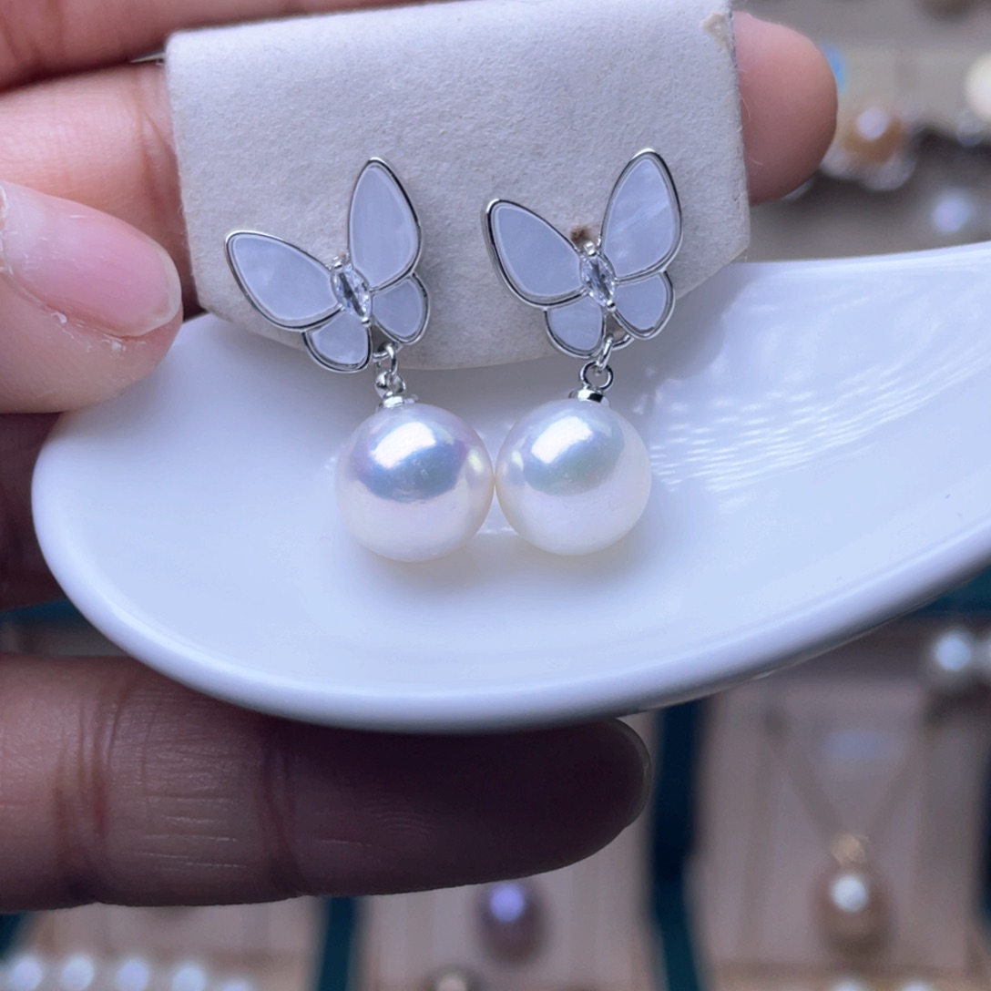 淡水珍珠耳环未镶嵌