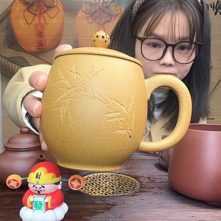 紫砂茶杯原矿紫砂杯