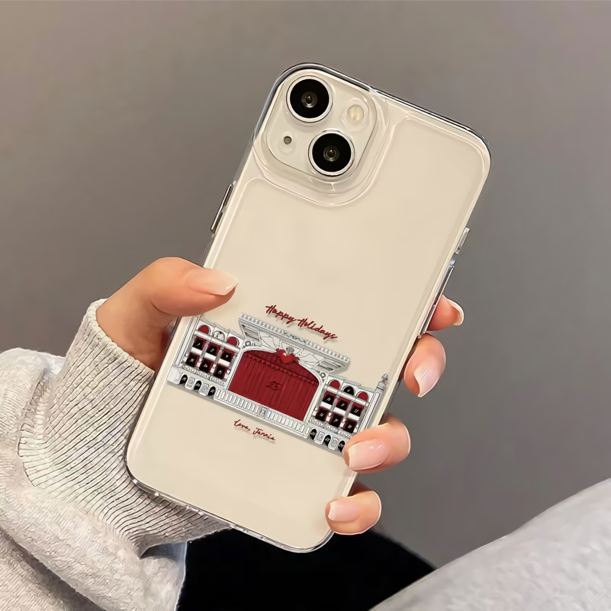 Jennie金珍妮同款手机壳适用苹果16/14/15/13/12/11Pro透明简约软