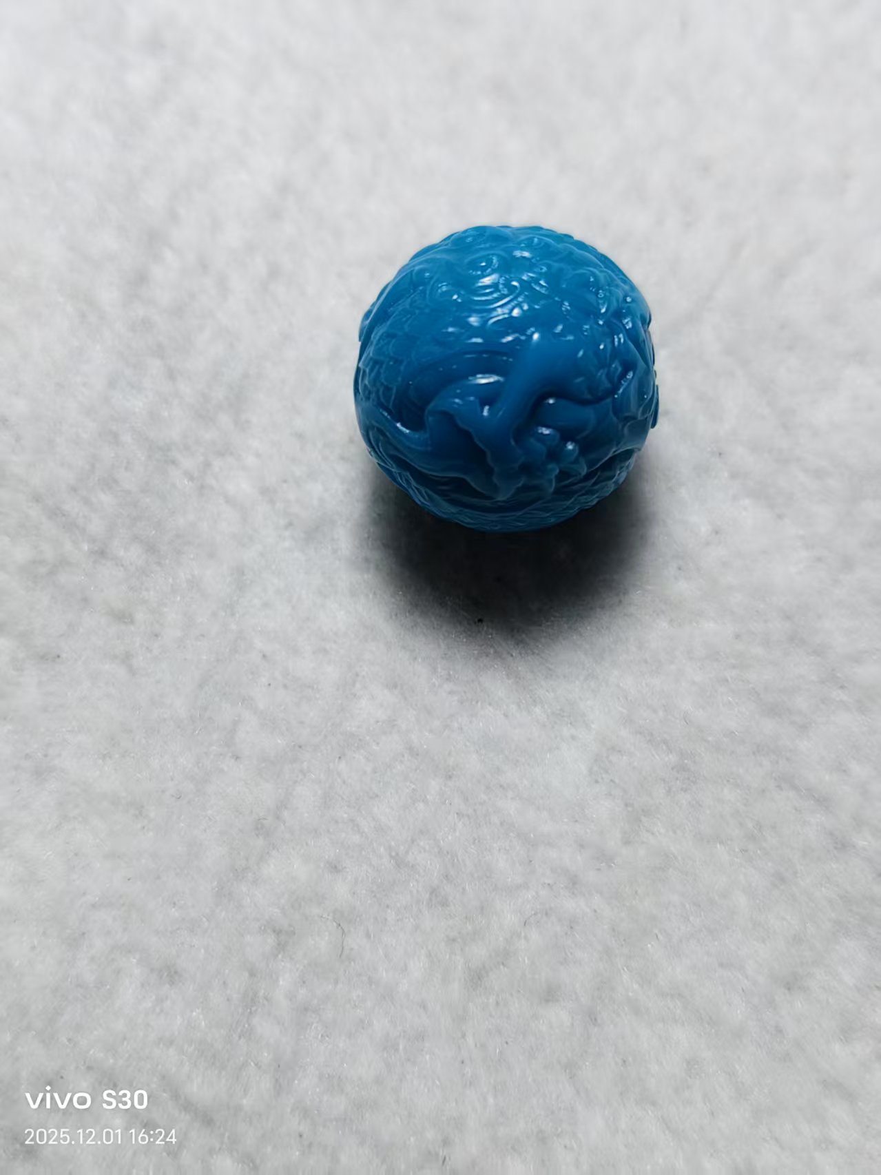 大山出品高端暴力蓝手工雕刻龙珠