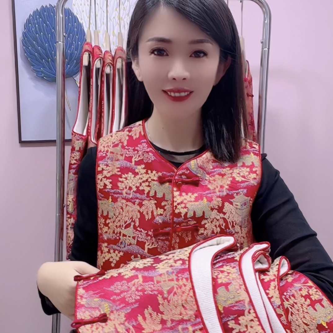 （加棉）新款山水阁楼国风马甲气质百搭