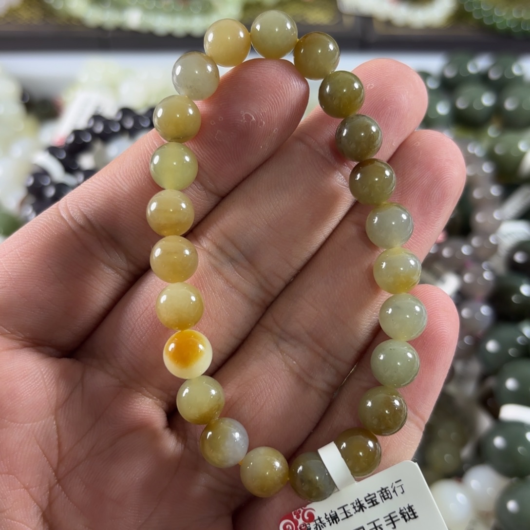和田玉未镶嵌手链1