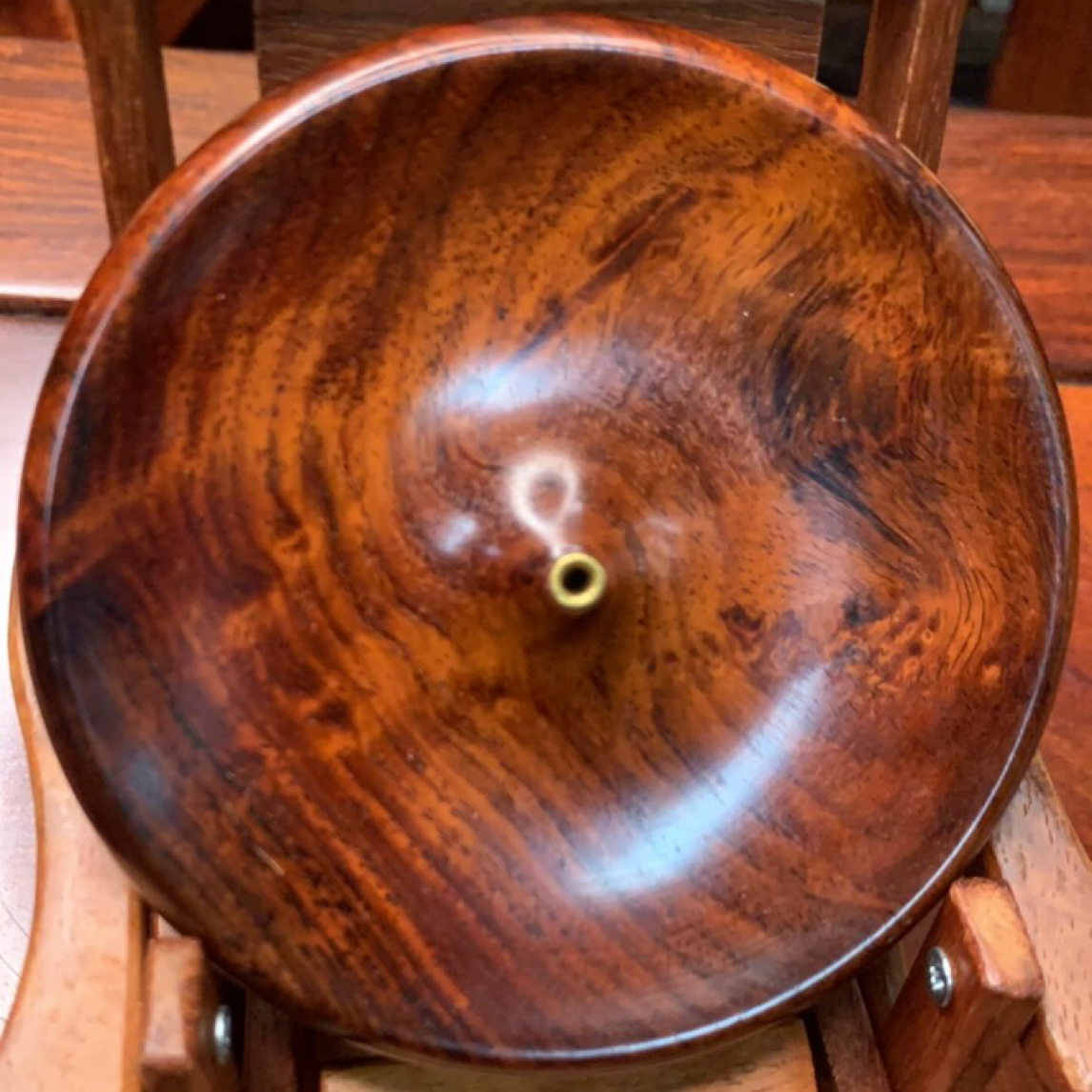 家用酸枝复古创意中式圆形木制香插盘