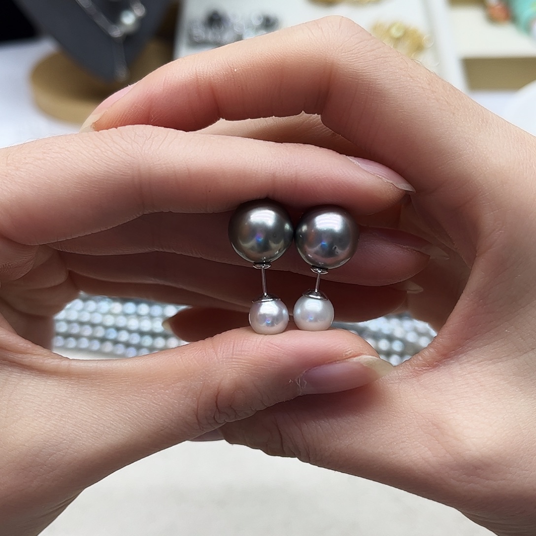 海水珍珠耳饰未镶嵌