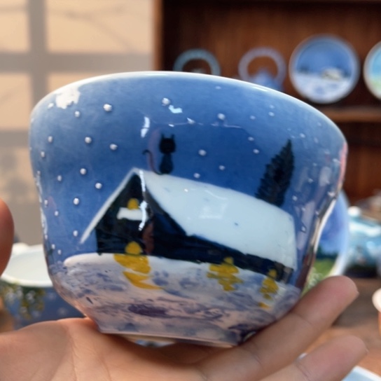 罐景德镇釉下手绘陶瓷 