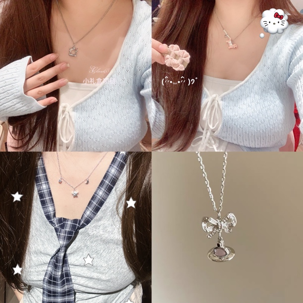 铜合金项链 「甜美项链合集」仙女饰品~少库存绝美锁骨链~和耳钉