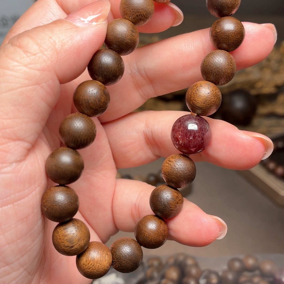 手串沉香越南芽庄黄棋楠玉化1.0➕配饰