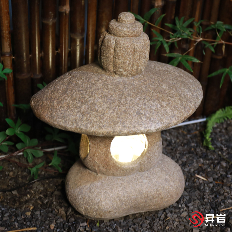 昇岩中式庭院户外景观石灯笼别墅宫灯禅意茶空间造景