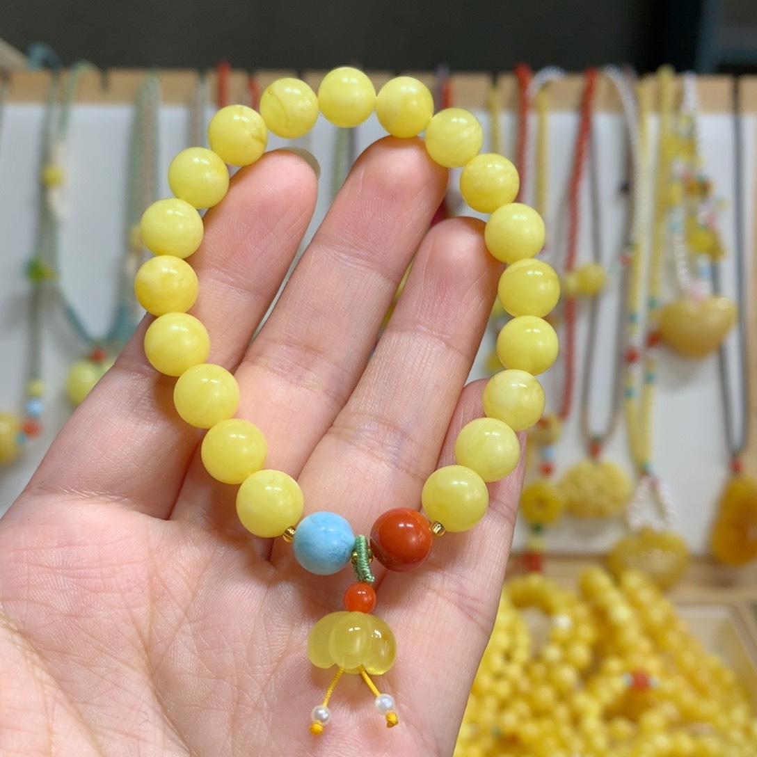 蜜蜡手链未镶嵌8.8m m