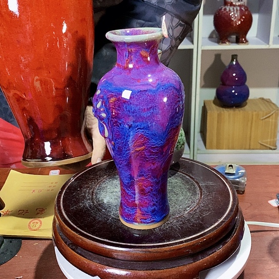 摆件三****物尚峰钧窑作品瓶摆件