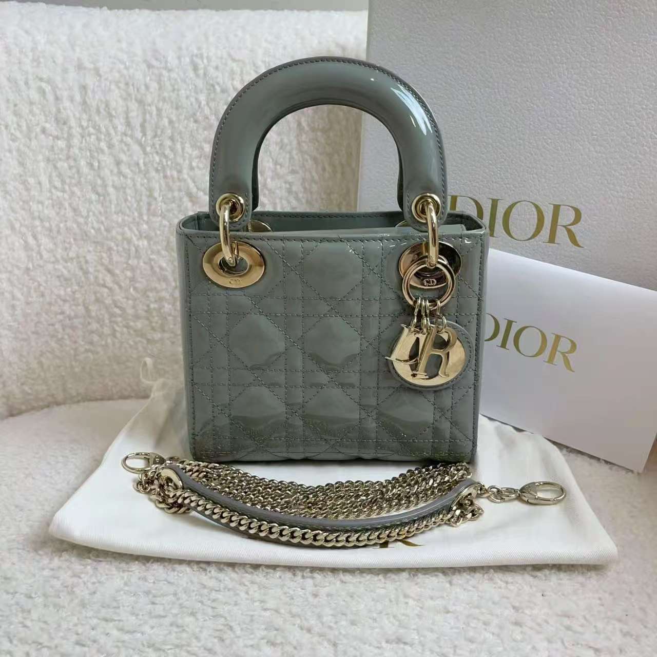 99新 DIOR/迪奥 三格戴妃包 /21168376/12期免息/代卖服务
