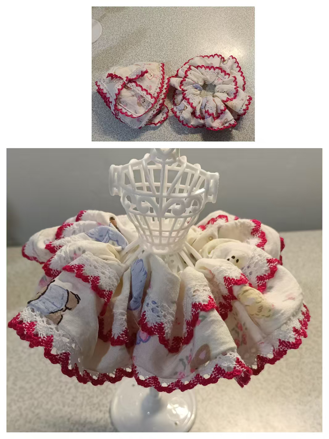 【直播拆】原创手工设计甜美大肠发圈对对碰