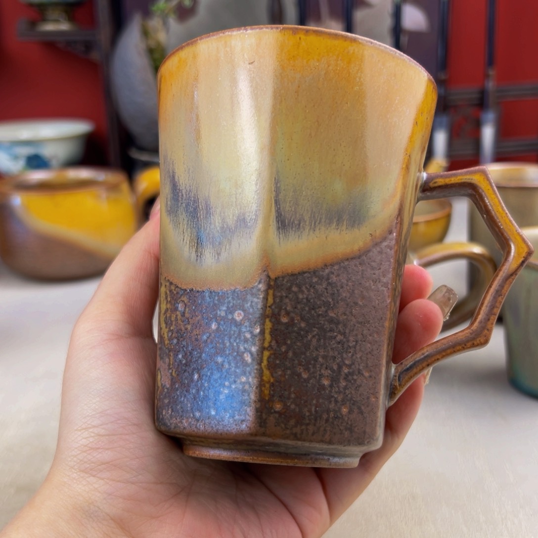 杯子纯手工柴烧主人杯