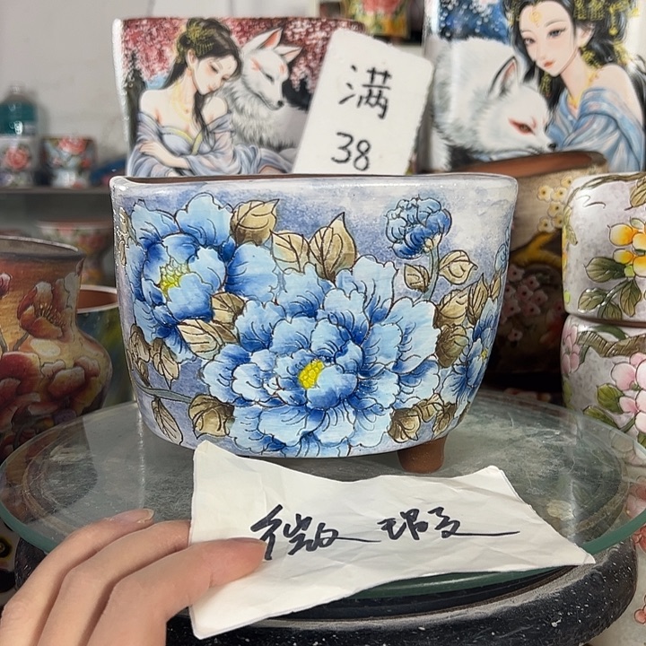 景德镇手绘花盆性价比超高