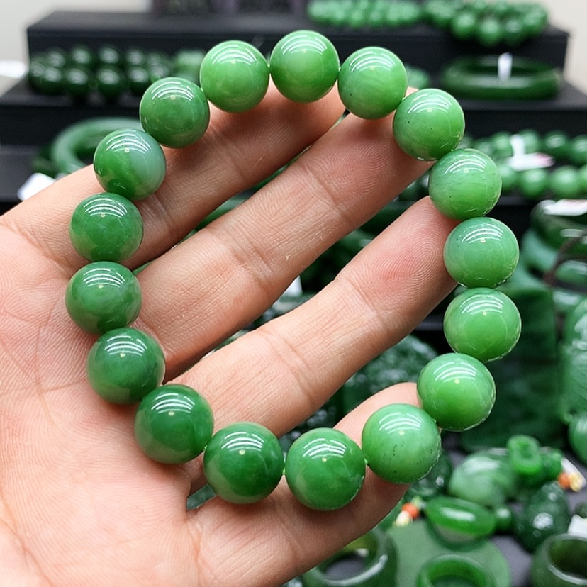 【闪购商品】和田玉（碧玉）手链未镶嵌生*