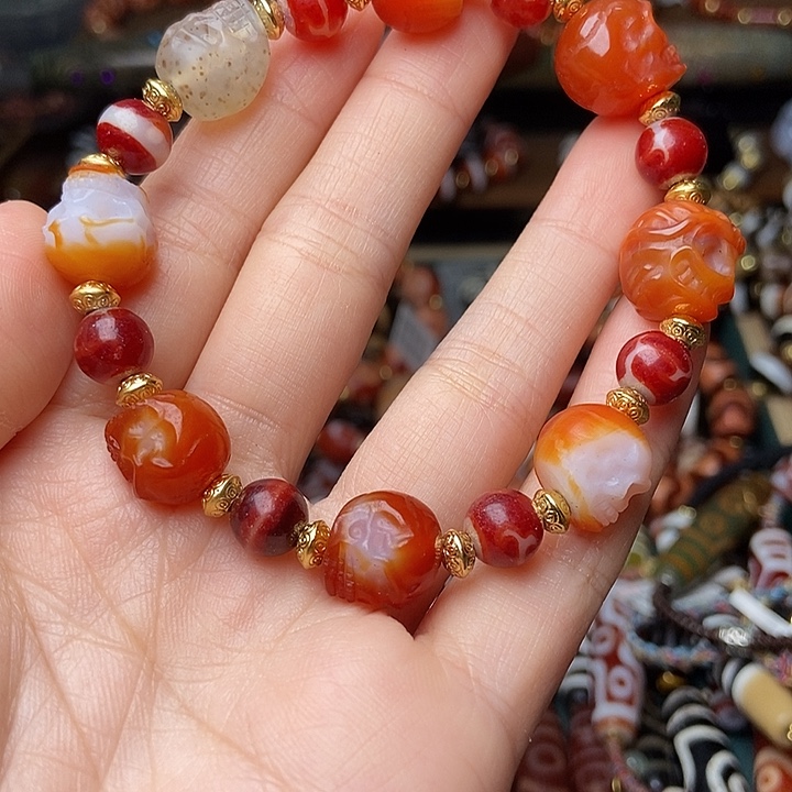 玛瑙/玉髓未镶嵌手链