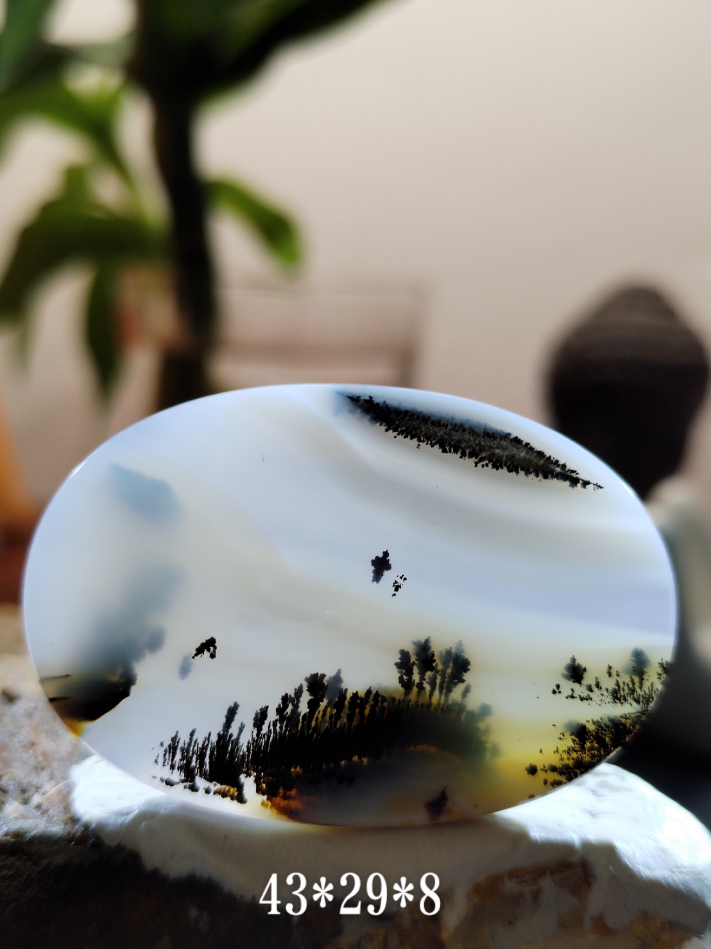 天然海洋玉髓水墨风景吊坠上新货