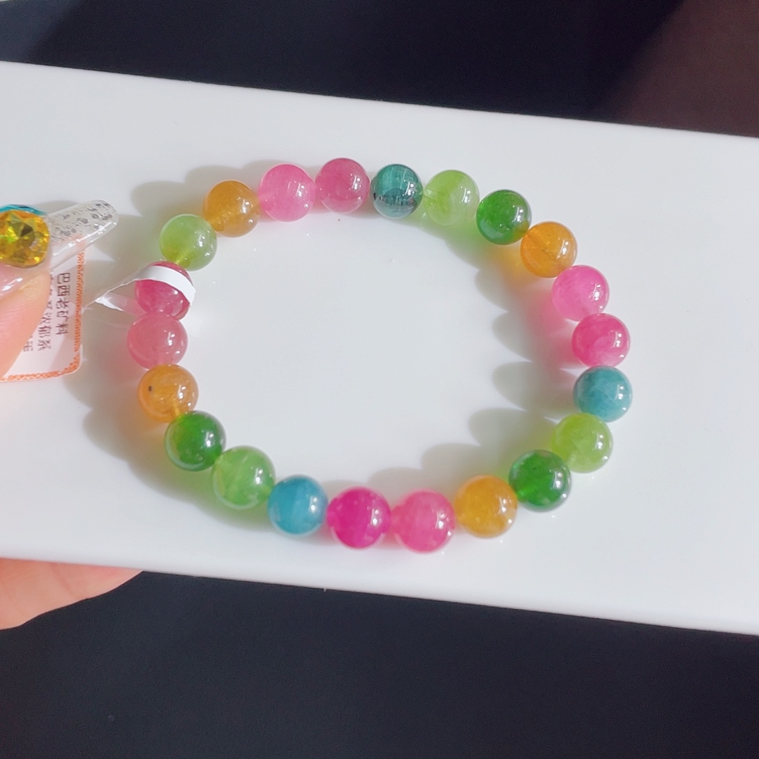 手链碧玺未镶嵌9.4mm左右