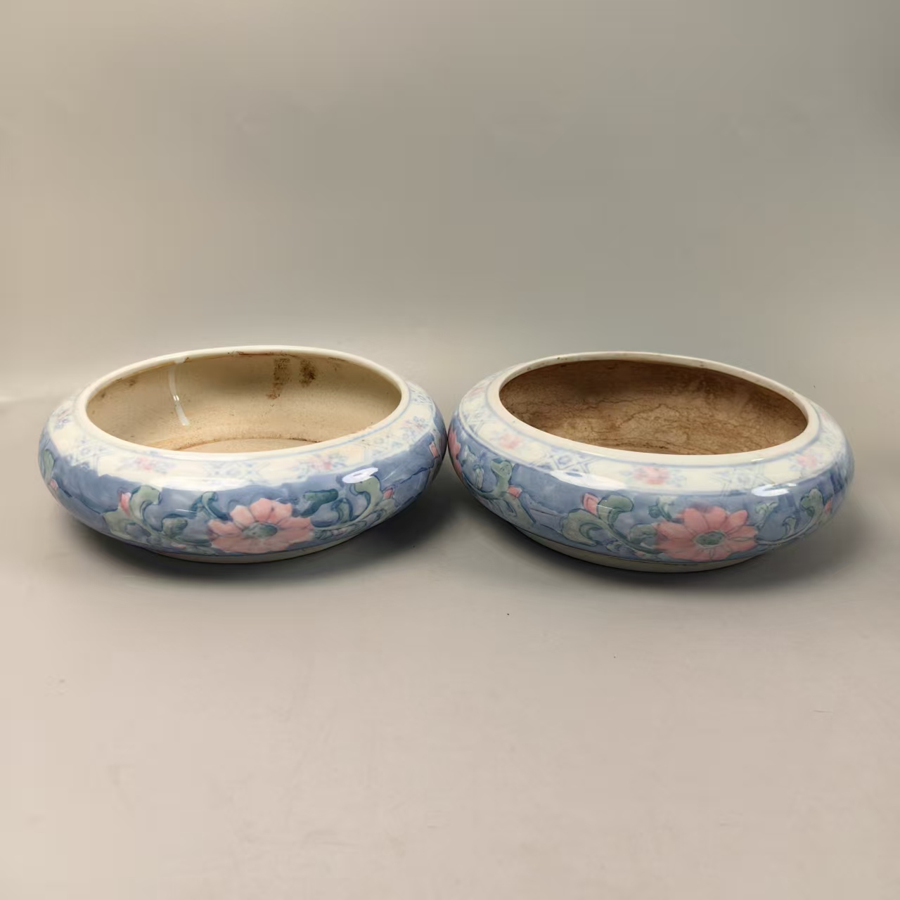 A02332青花加彩水洗【其一】