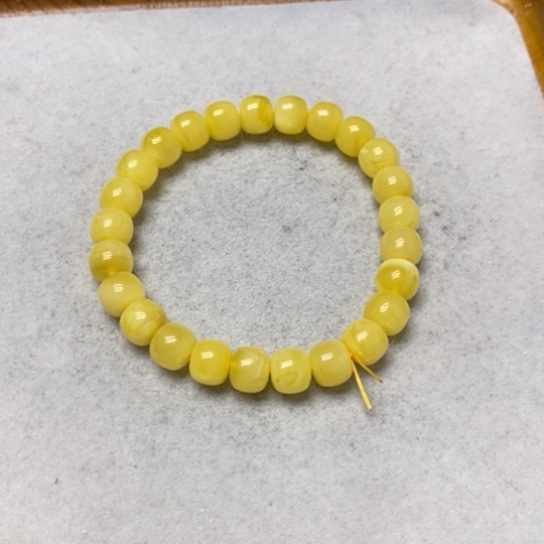 蜜蜡裸石未镶嵌手串