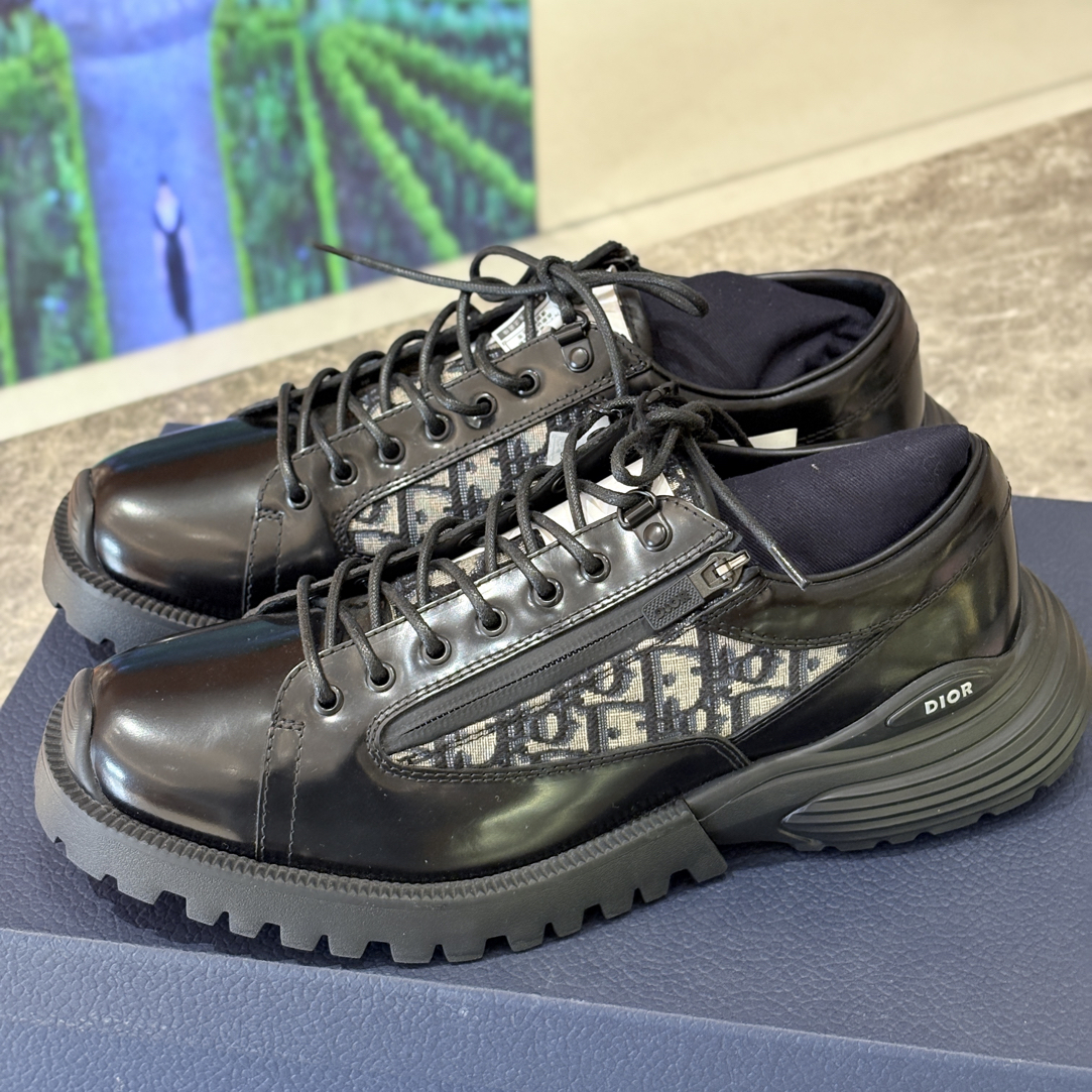 未使用 DIOR/迪奥 迪奥老花皮鞋 抛光牛皮革42码9451356