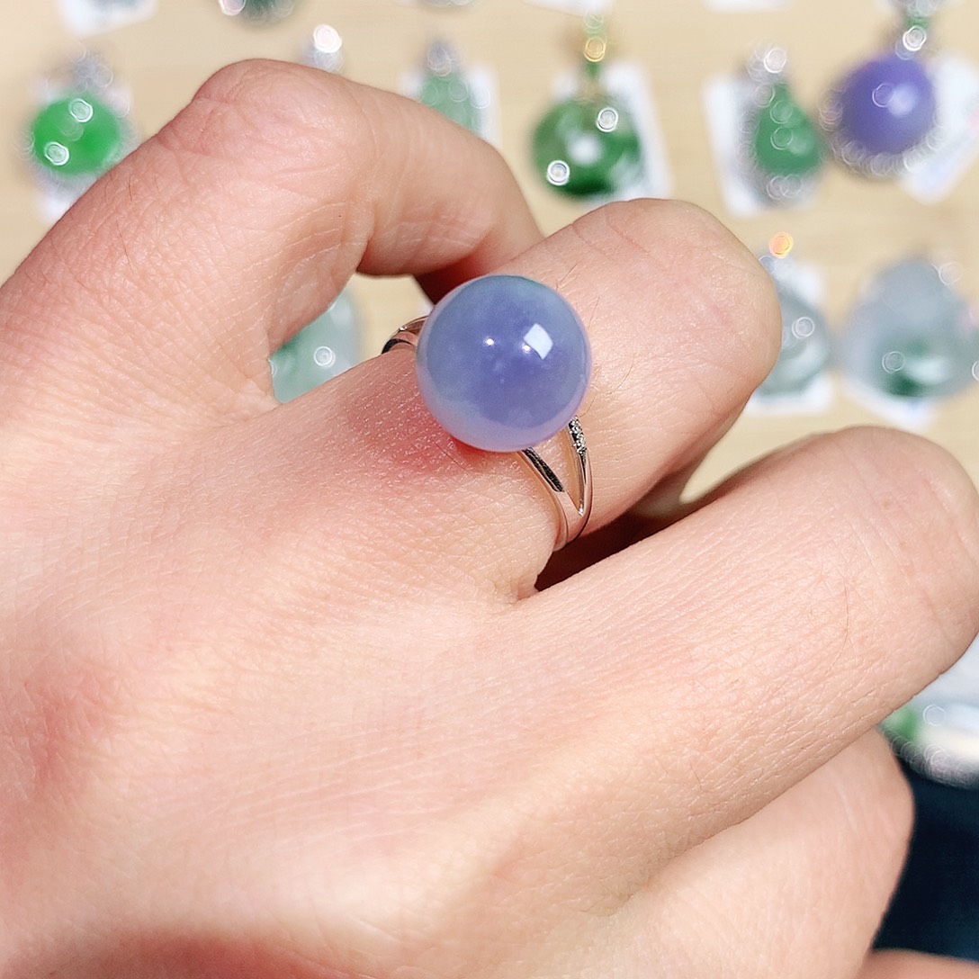 翡翠戒指18K金镶嵌戒指款