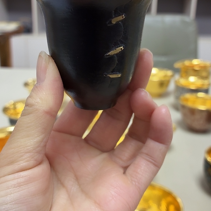 18号李小鹤铁包金足金1.5克闻香杯50毫升