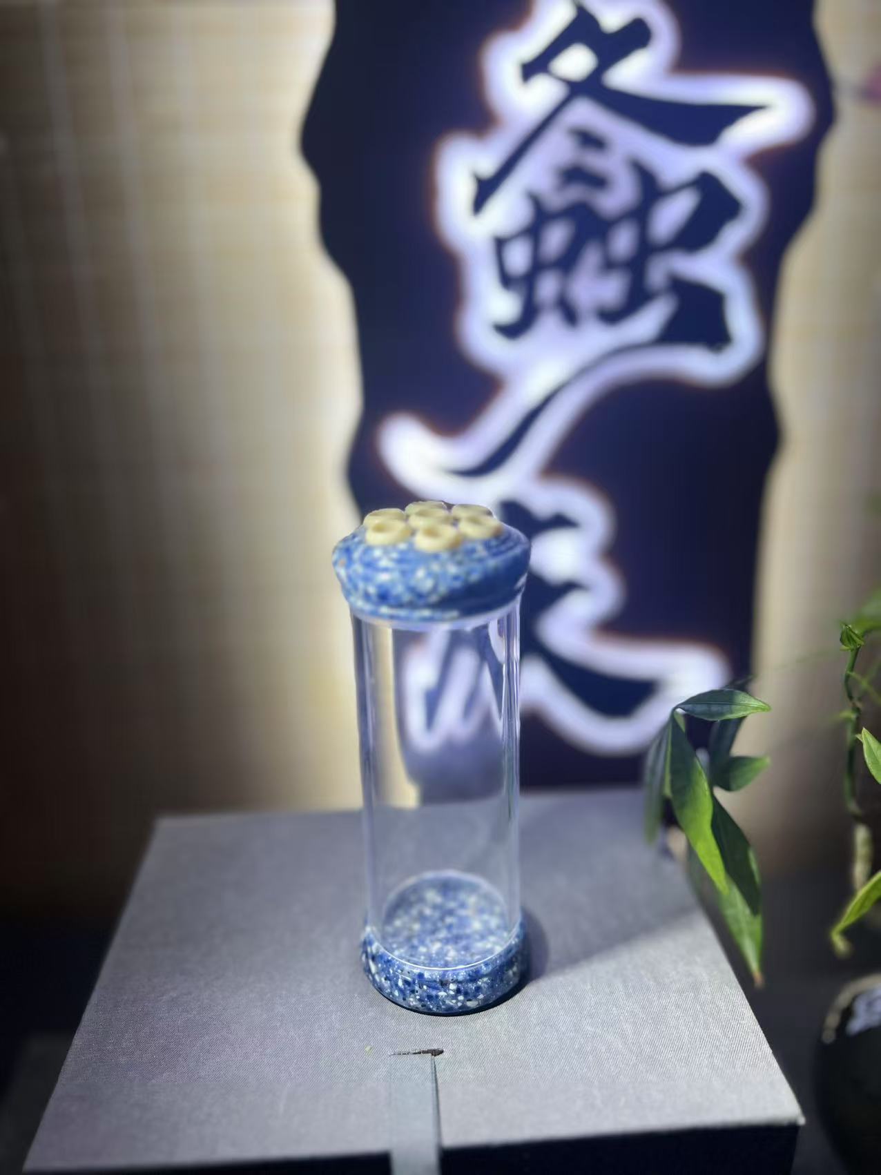  密胺青花扎嘴筒 直径4厘米 高度12厘米 出叫效果好