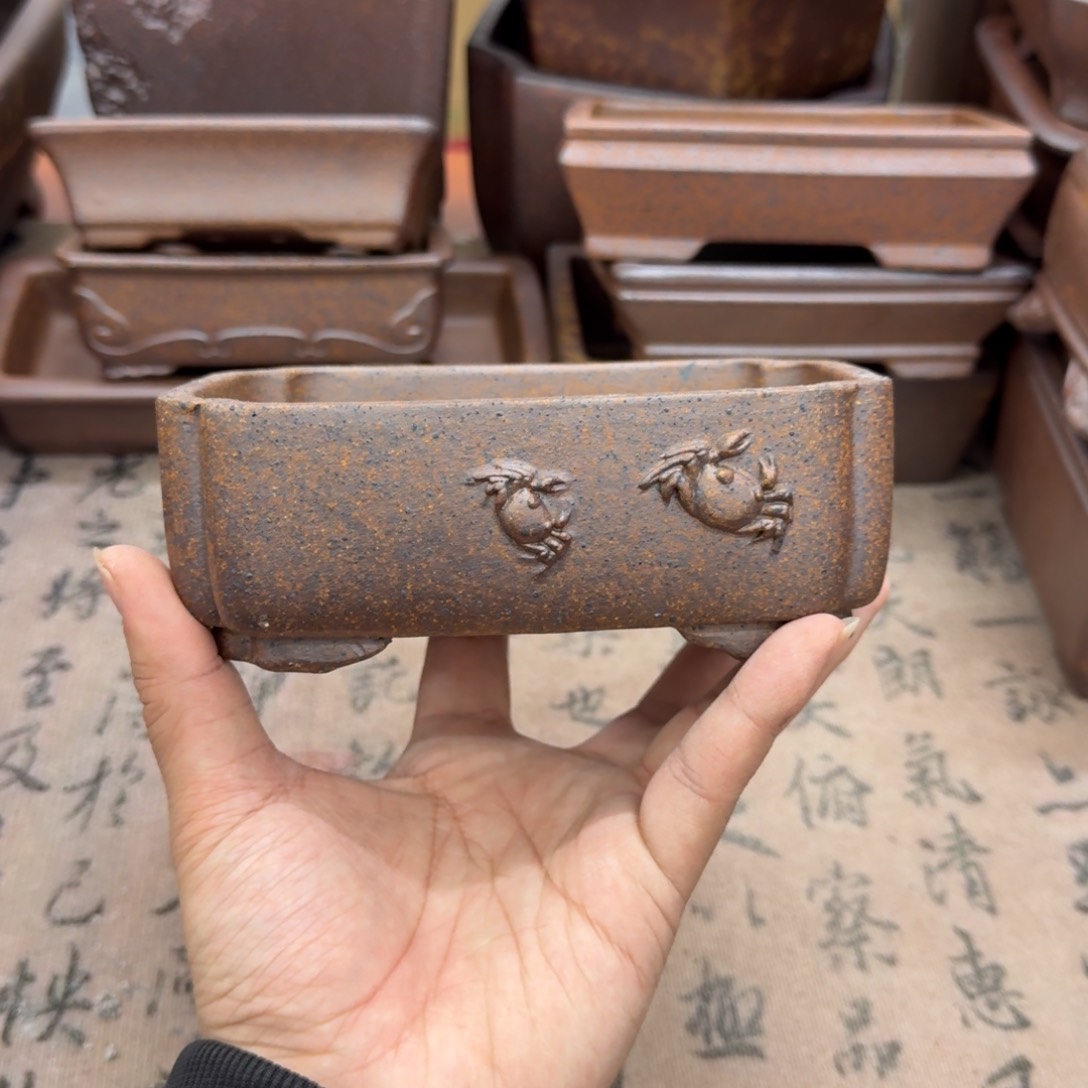 紫砂花盆50号宜兴紫砂正品花盆14x9x4