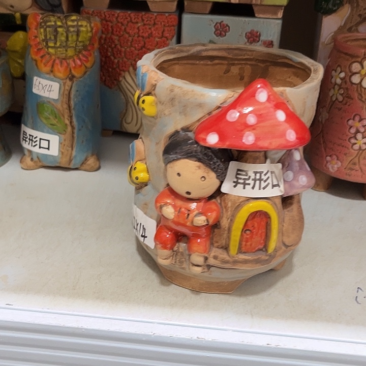 粗陶材质多肉花盆