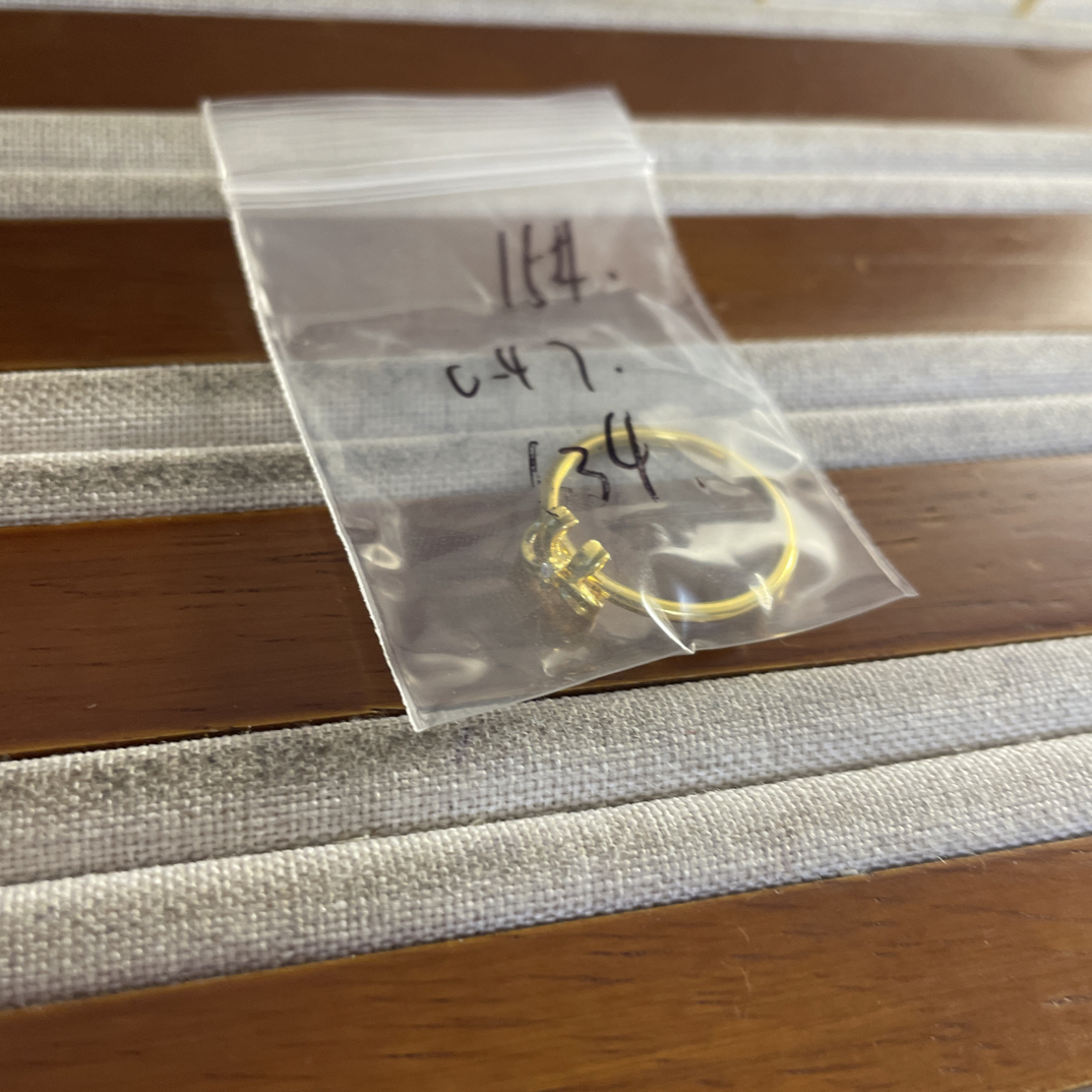 克重0.47 15号 在逃蝴蝶结6D戒指 足金999