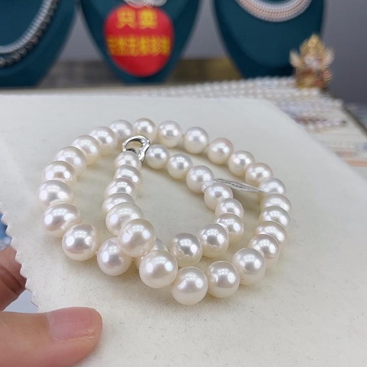 淡水珍珠未镶嵌颈饰11-12冷白炫彩