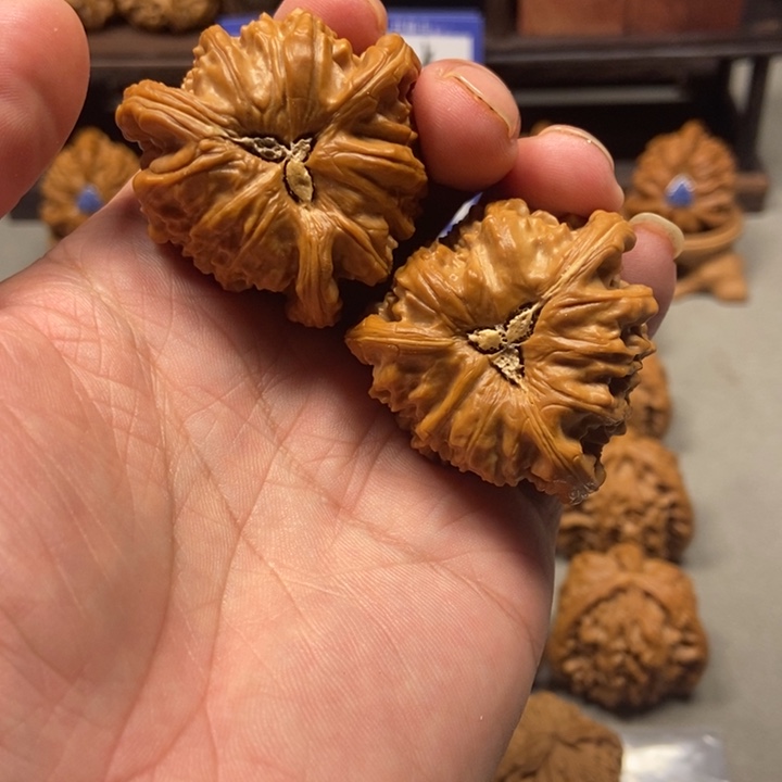 爱***菜把件文玩核桃42拼接