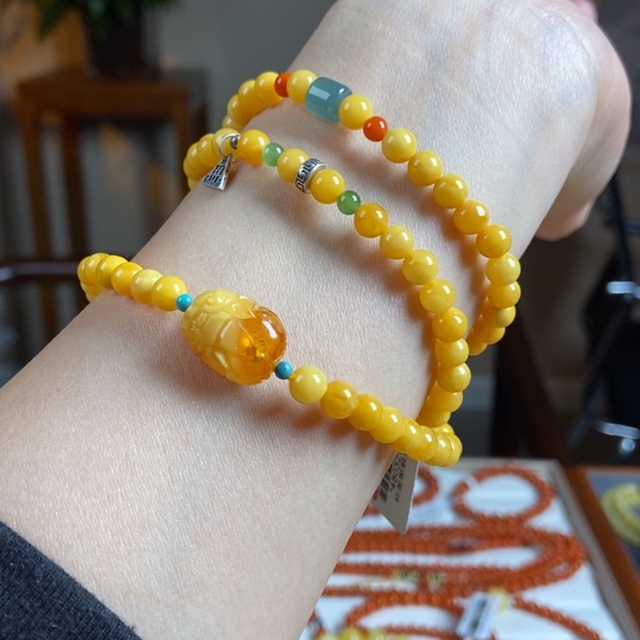 琥珀手链未镶嵌蜜蜡手串5