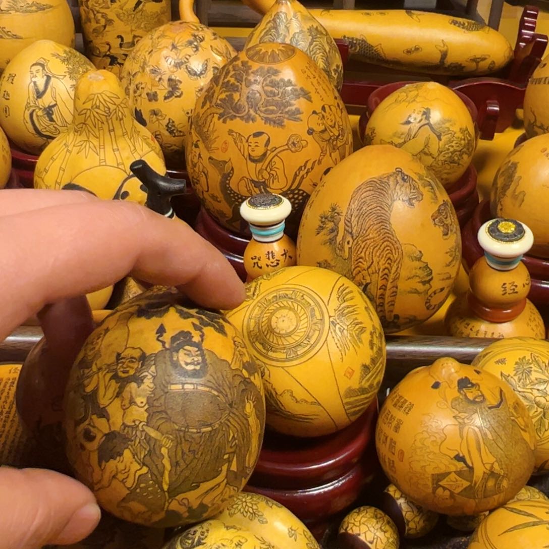 香榧木中*龙罗进寿老师作品钟馗斗五鬼